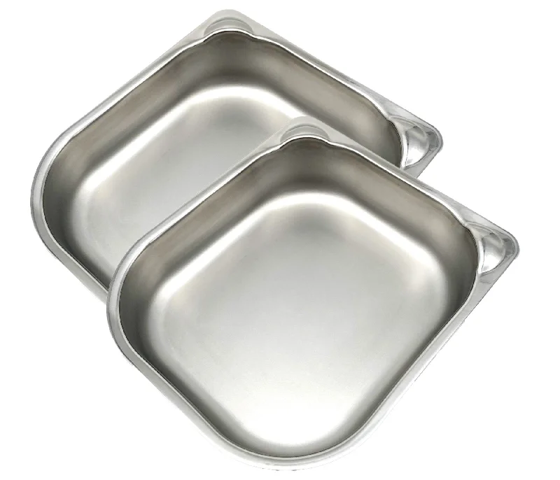 Stainless Steel Bowl Inserts x 2 for One- and Two-meal Automatic Pet Feeders (402)