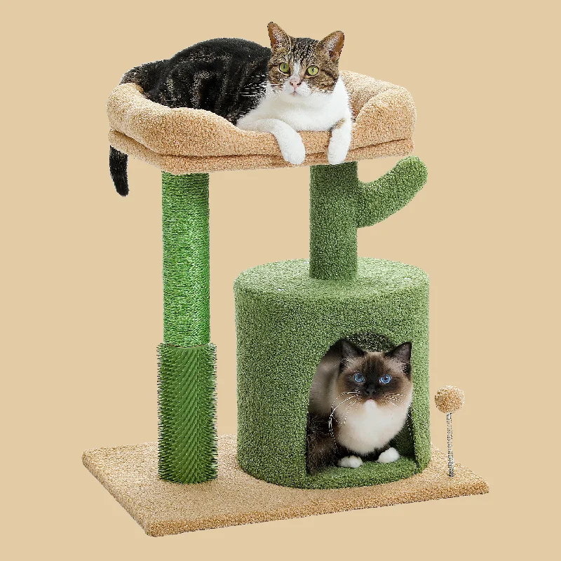 PAWZ Road Big Base 24.8" Cute Cactus Cat Tree