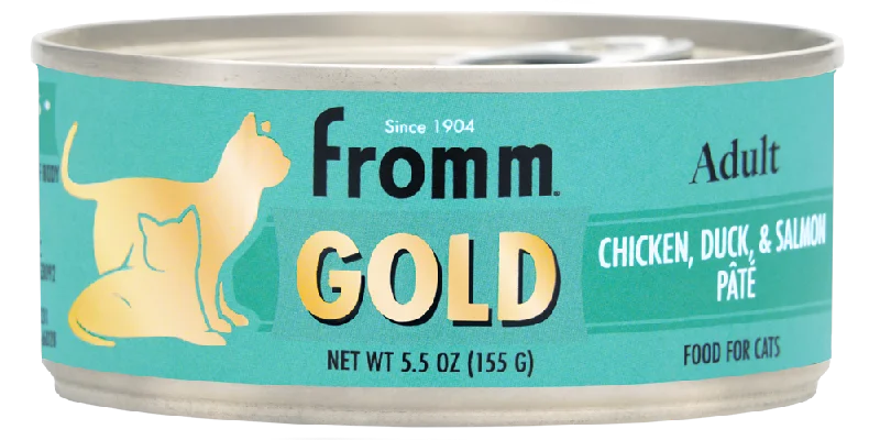 Fromm Gold Adult Chicken, Duck & Salmon Pate Wet Cat Food 5.5oz