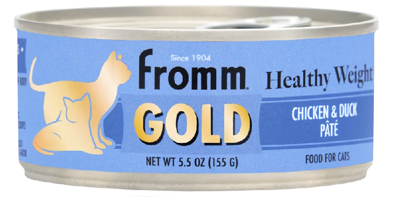 Fromm Gold Healthy Weight Adult Chicken & Duck Pate Wet Cat Food 5.5oz