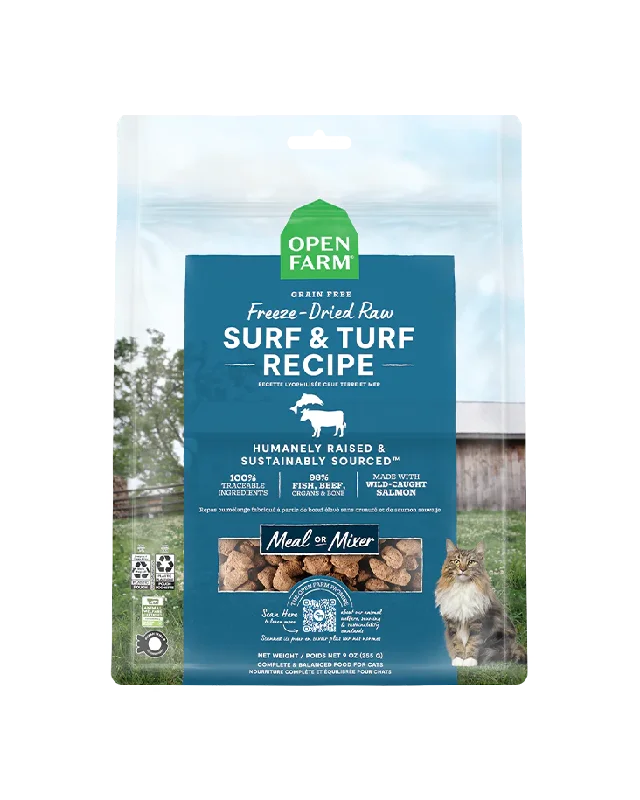 Open Farm Surf & Turf Freeze-Dried Raw Cat Food 3.5oz