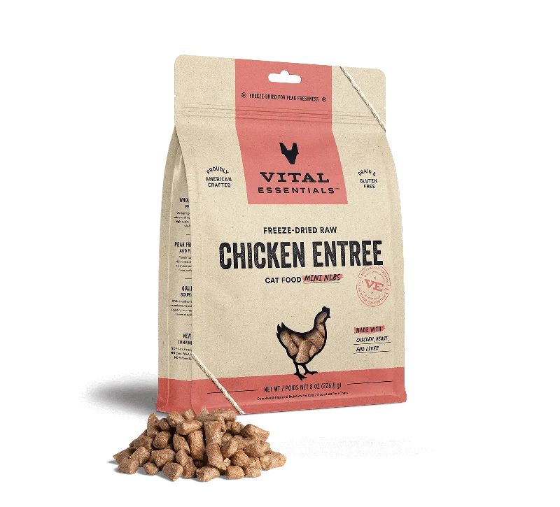 Vital Essentials Cat Freeze Dried Mini Nibs Chicken Entree 8oz