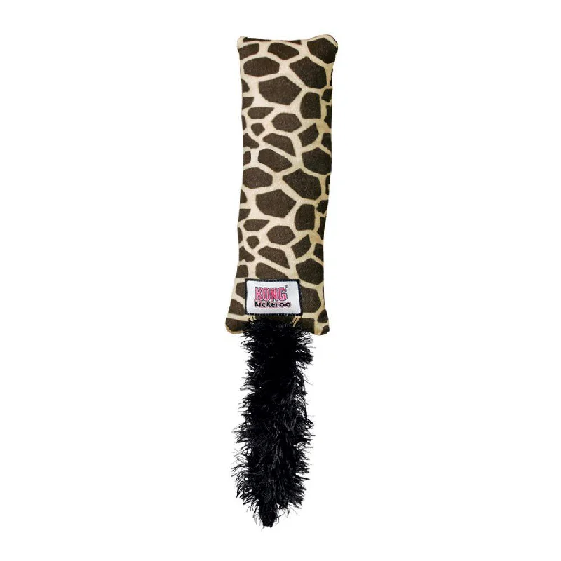 KONG Kickeroo Plush Catnip Filled Giraffe Print Cat Toy (Giraffe Print)