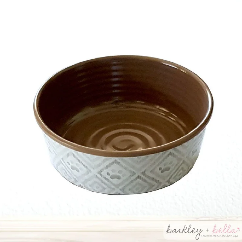 Barkely and Bella Bowl Melamine Paw Small