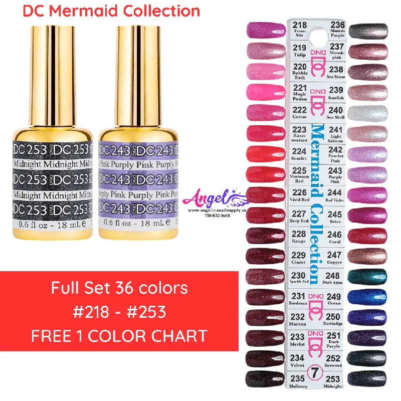 DC7 Collection #7 Mermaid GEL ONLY (Full Set 36 colors #218 - #253)