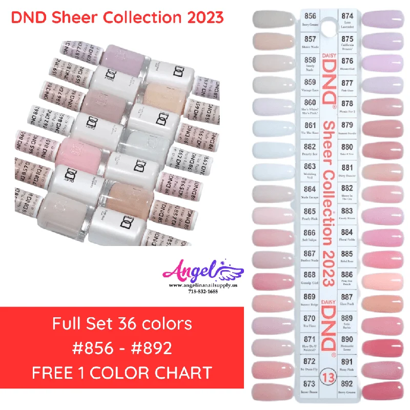 DND13 Collection #13 Sheer (Full Set 36 Colors #856 - #892)