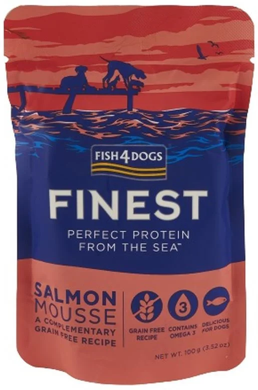 FISH4DOGS Finest Plic pentru câini, mousse cu Somon 100g