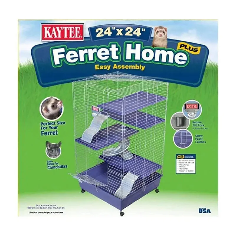 Kaytee® Deluxe Multi-Level Home with Casters Purple Color 24 X 24 Inch