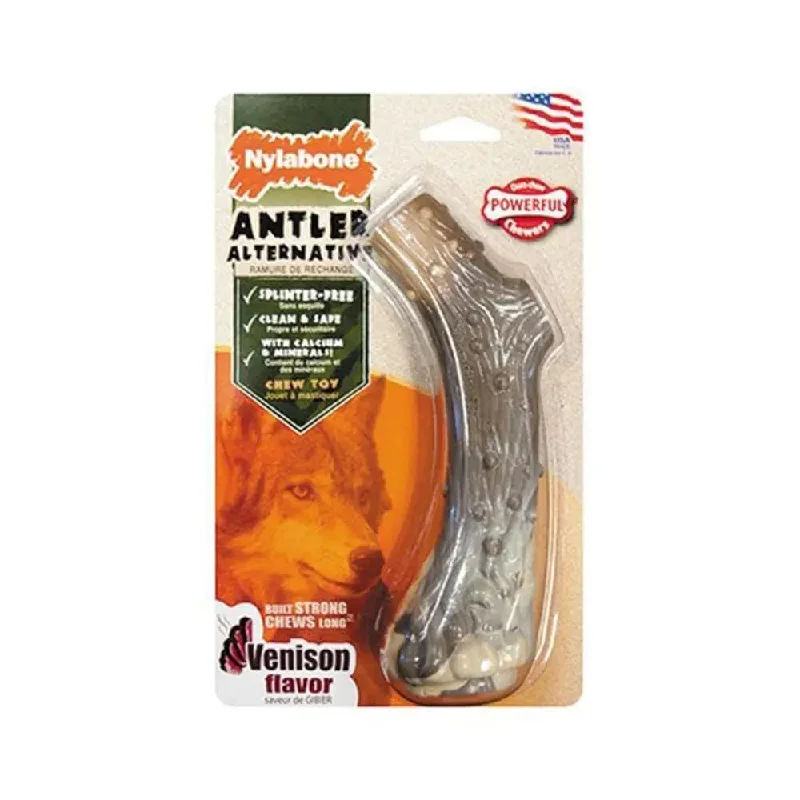 Nylabone® Dura Chews® Power Chews Venison Flavor Antler Alternative Long Lasting Chews Dog Toys