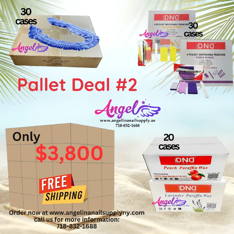 Pallet Deal #2 Angel Mix Products: Blue Liner, Pedicure Kit, Paraffin Wax