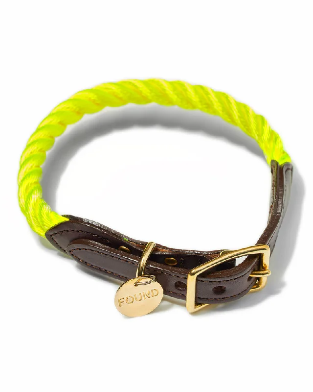 Rope Collar in Neon Yellow (Made in the USA) (FINAL SALE)