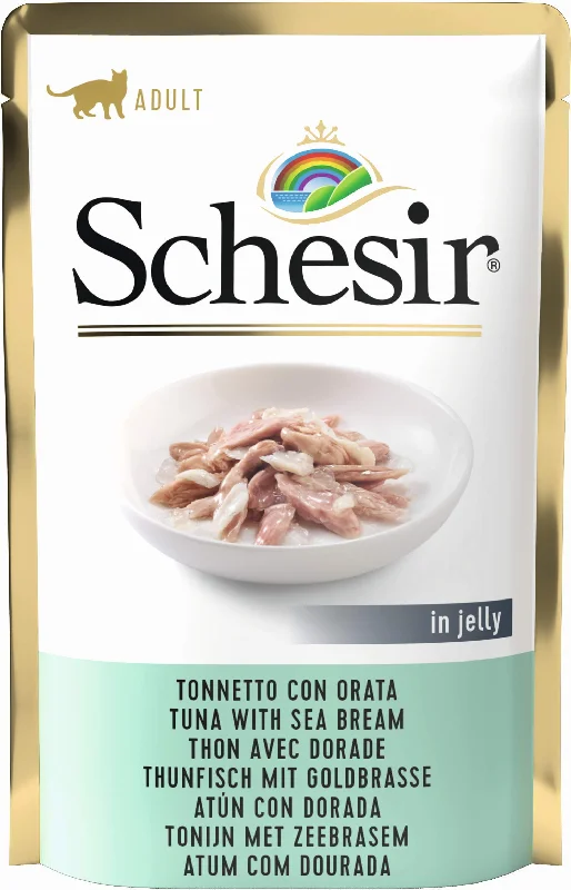 SCHESIR Soft Plic hrană umedă pentru pisici Ton cu Doradă 85g