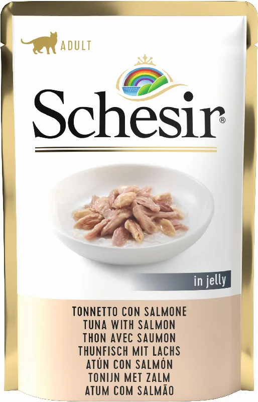 SCHESIR Soft Plic hrană umedă pentru pisici Ton cu Somon 85g