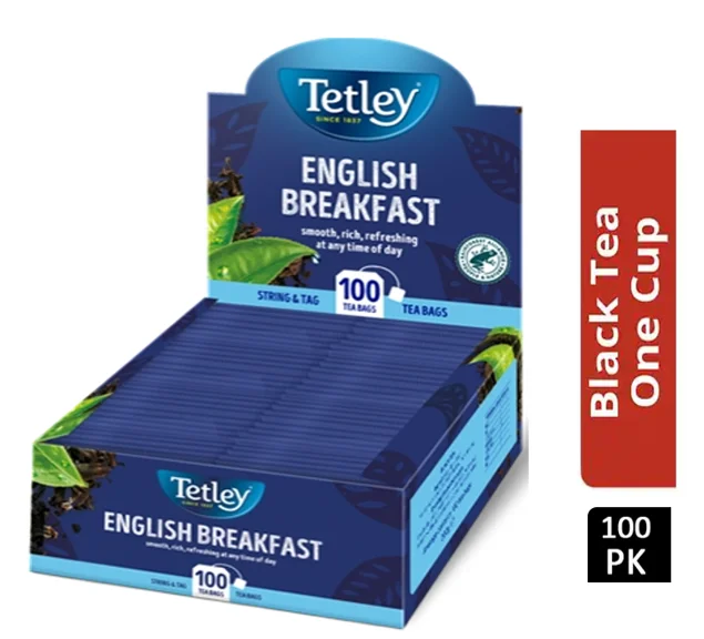 Tetley English Breakfast String & Tag Tea Bags 100s