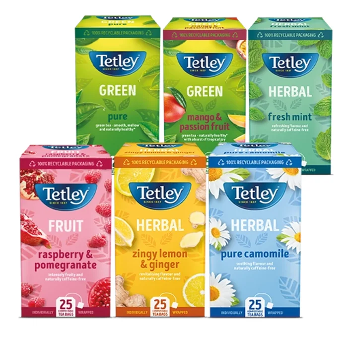 Tetley Fruit and Herbal Tea Starter Pack (6 x 25's , Pack of 150)