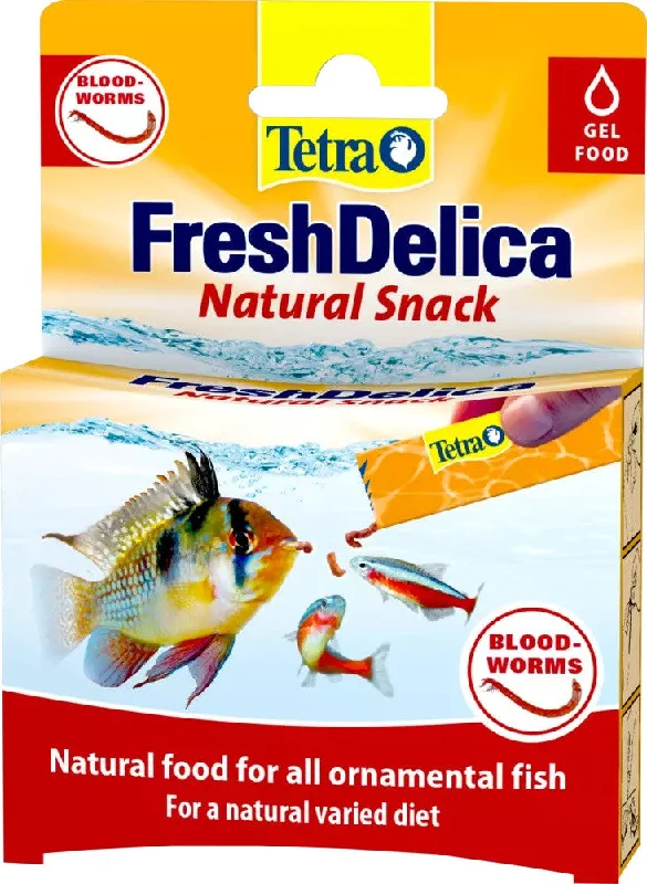 TETRA FreshDelica Bloodworms Snack sub formă de gel pentru peşti ornamentali 48g