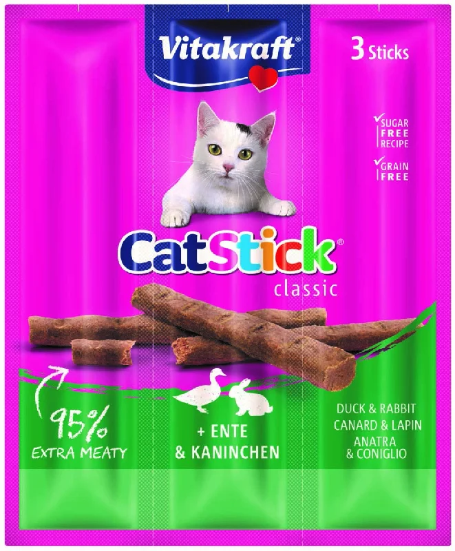 VITAKRAFT Cat Stick Classic, štapići s pačetinom i kunićevinom, 3 kom/18g