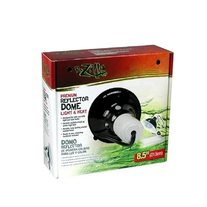 Zilla® Fluorescent/Incandescent Premium Reflector Dome Black Color 8.5 Inch