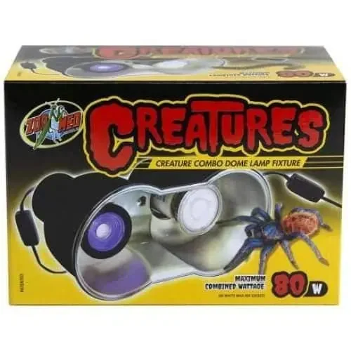 Zoo Med Creatures Combo Dome Lamp Fixture Black